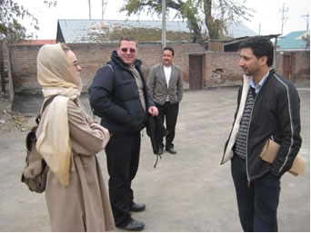 Village houses ruined by earthquake